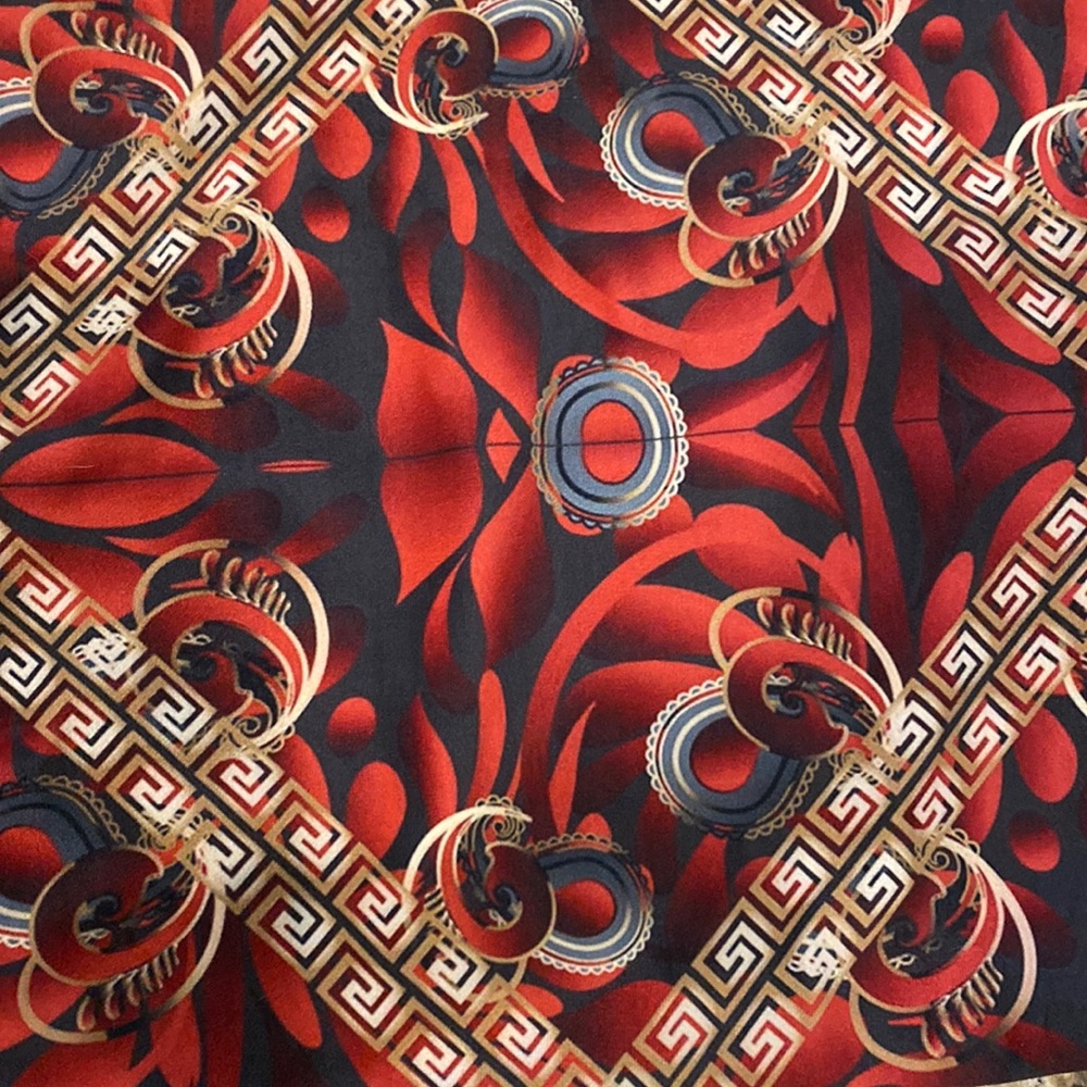 Throw Pillow Cover Modern Paisley Black Red Gold Floral Beautiful 3D print